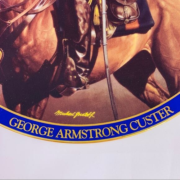 The Civil War Generals George A Custer plate 8” - Picture 3 of 8